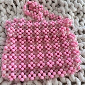 Pink Beaded Women's Bag